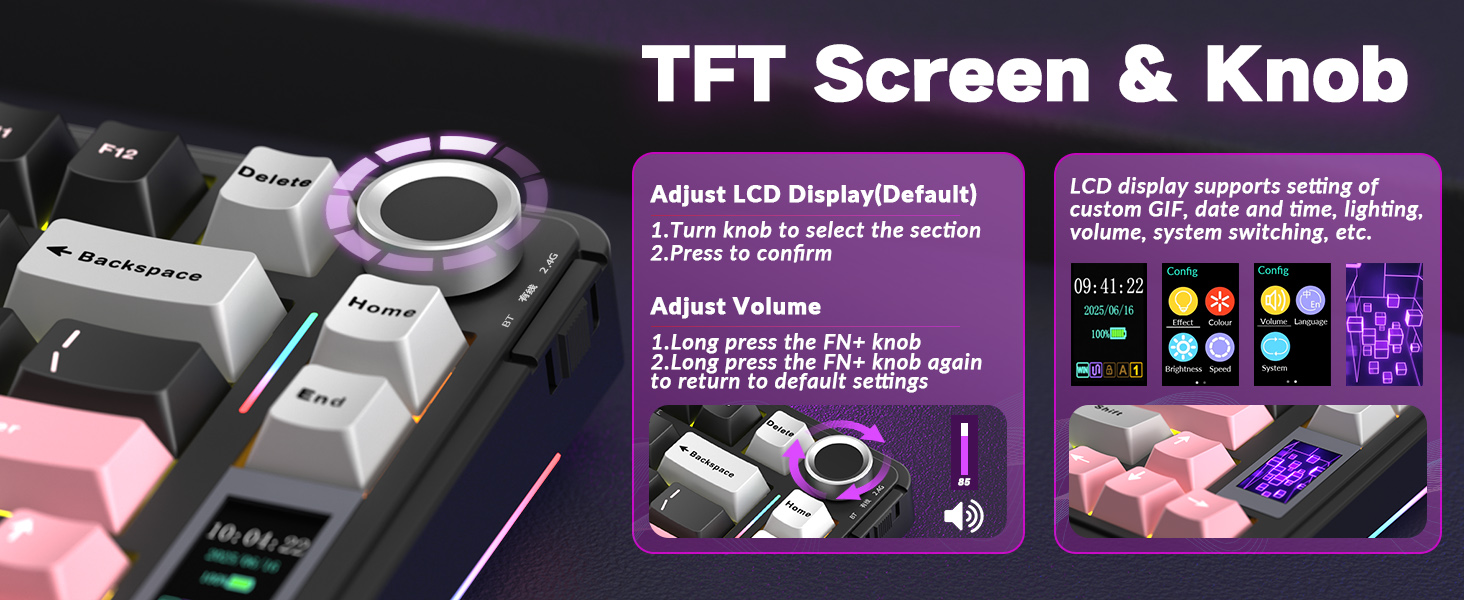 LCD Screen and Control Knob