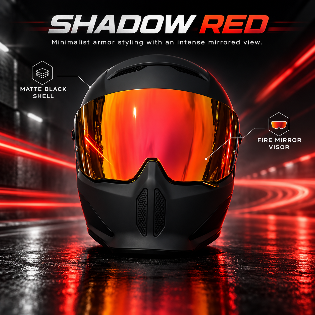 Futuristic Full-Face Motorcycle Helmet Collection