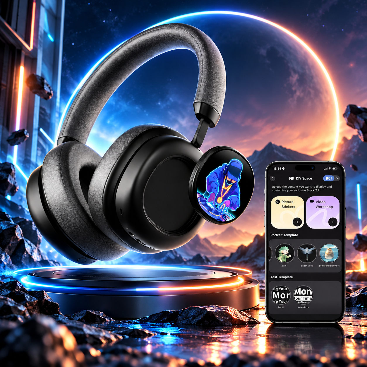 🎧 Wireless Noise-Cancelling Headphones – OLED Touchscreen 🔥 Limited-Time Sale!