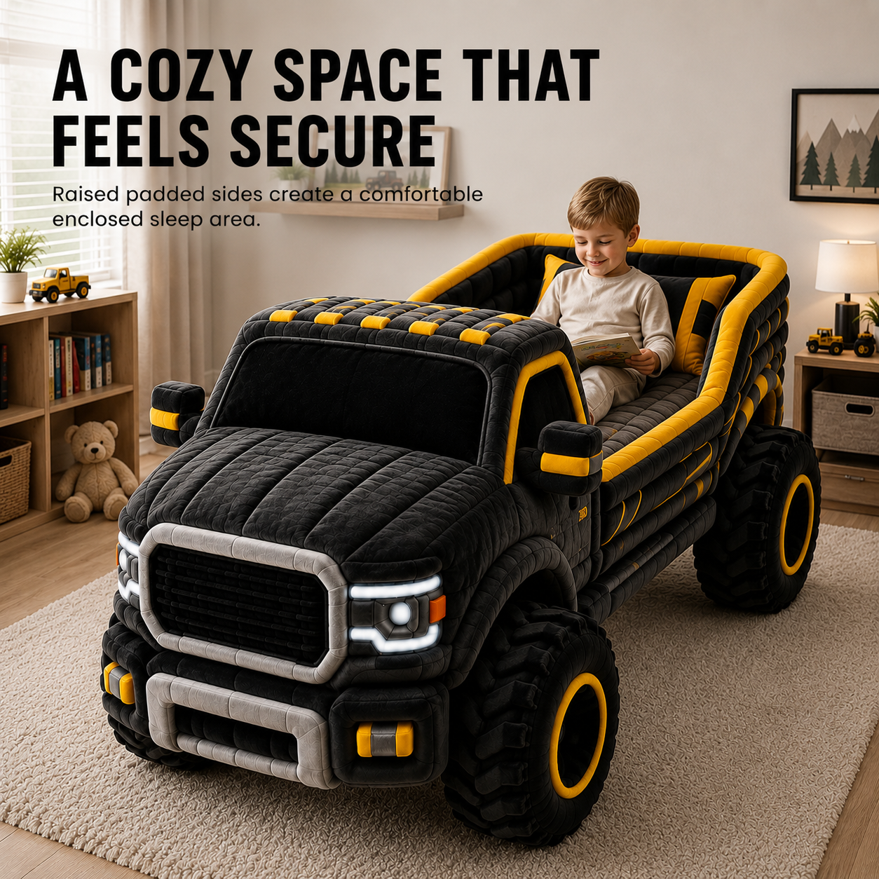 Four available truck bed color combinations
