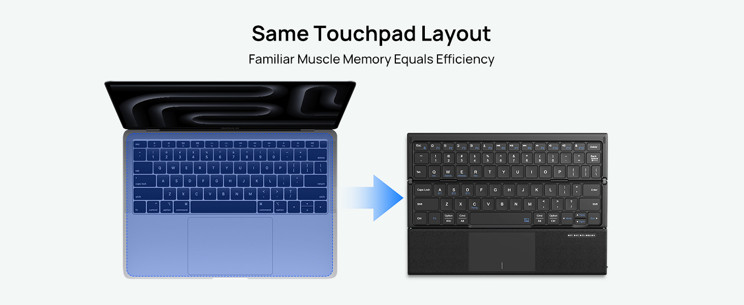 Portable Tri-Fold Wireless Keyboard