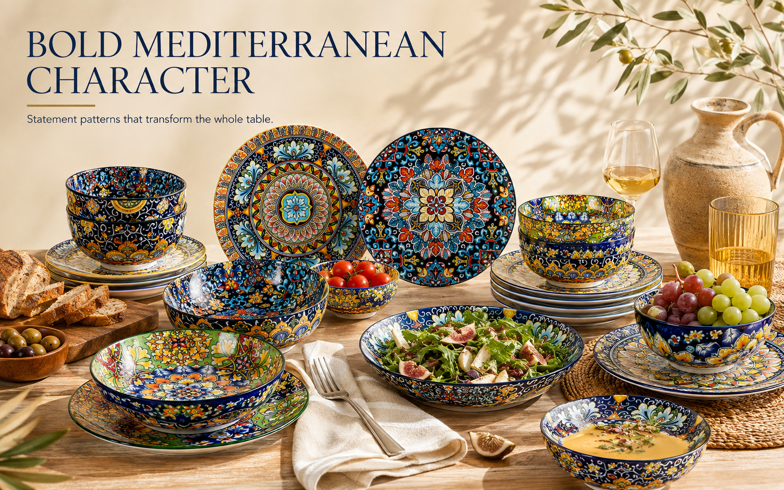 24 piece porcelain dinnerware set for six