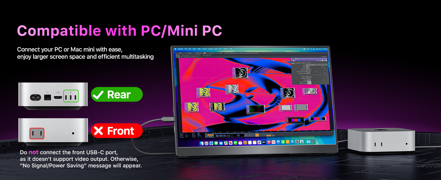 Portable monitor for PC