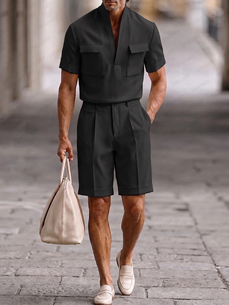 Urban Casual Multi Pockets Matching Sets