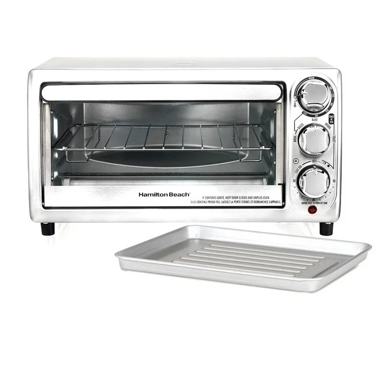 Horno Eléctrico Hamilton Beach 4 Rebanadas Acero Inoxidable