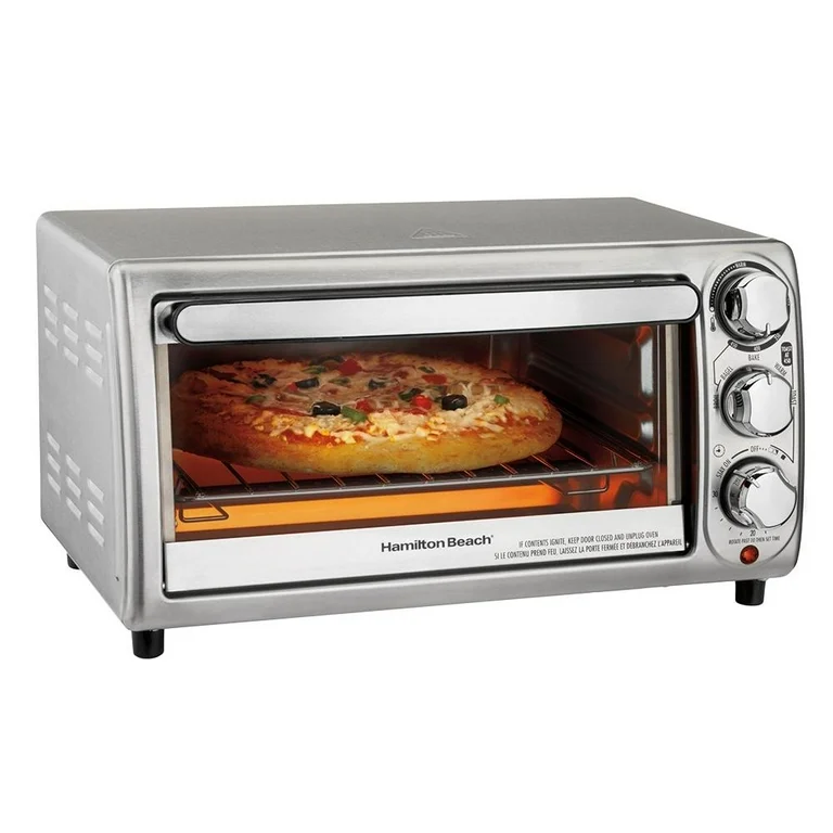 Horno Eléctrico Hamilton Beach 4 Rebanadas Acero Inoxidable