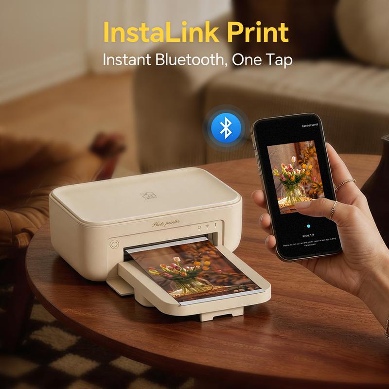 Impresora fotográfica 4x6, impresión inalámbrica WiFi portátil, incluye 20 hojas y 1 cinta, compatible con iPhone y Android, GiftedInLove, el mejor regalo para el cumpleaños de mamá #OfertaDeVerano