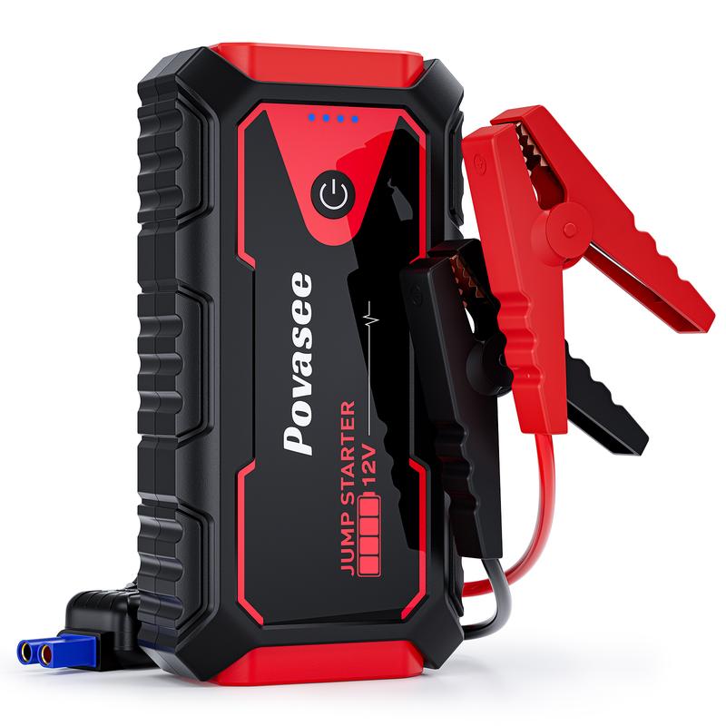Arrancador portátil universal de 12 V y 14000 mAh para motores de gasolina/diésel de hasta 10 L/8 L - Batería externa integrada y cargador para móviles