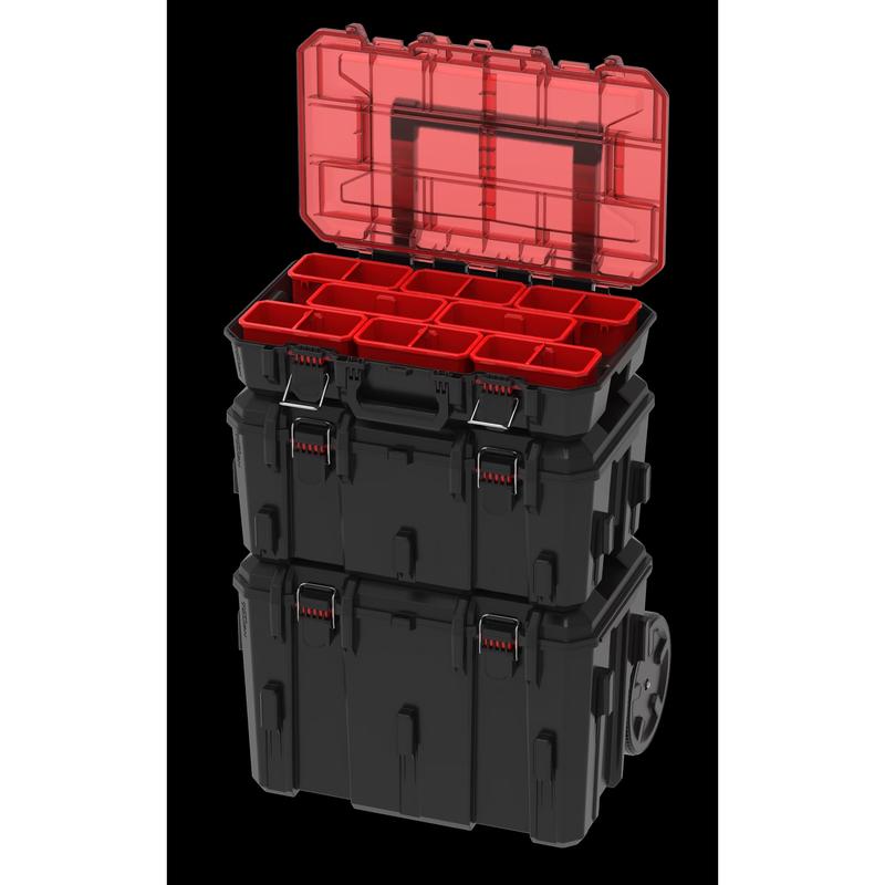 Sistema modular rodante de 3 piezas Hyper Tough Hyper Stack de alta resistencia, color negro.
