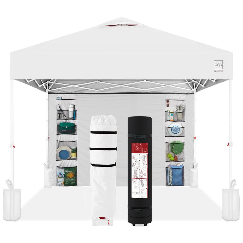 Toldo plegable de fácil montaje de 3x3 metros, tienda portátil con pared lateral, apertura con un solo botón, incluye estuche.