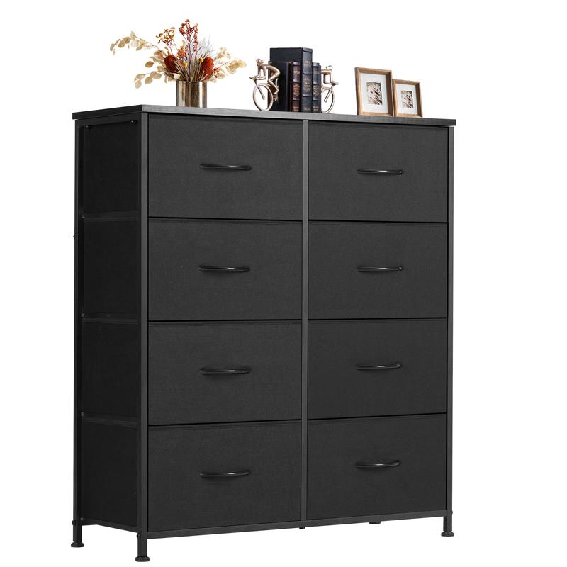 Cajonera organizadora de tela de 8 cajones - Cómoda moderna para dormitorio, armario y mueble de interior multiusos para sala de estar y apartamentos.
