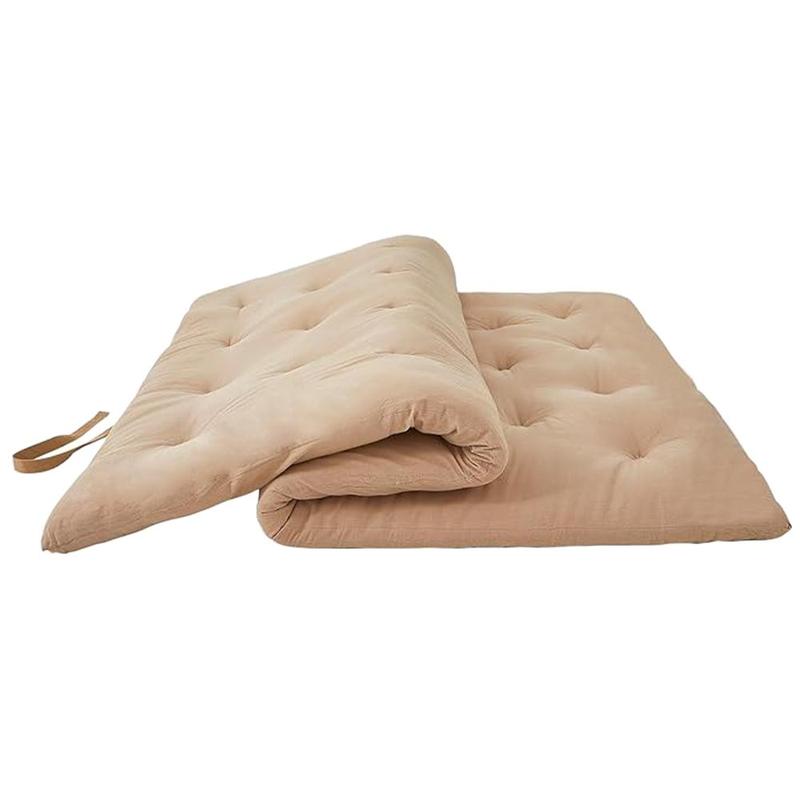 Colchón futón plegable ZONLI Classic 100% algodón para suelo, suave y cómodo - Esterilla tatami plegable, cama plegable y compresible para adultos, colchoneta portátil para dormitorio, regalo ideal para la familia, colchón plegable y compresible, regreso