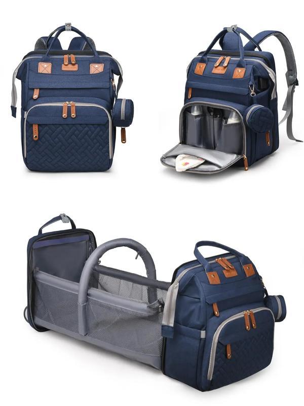Mochila cambiador multifuncional Kabaqoo Cute con cambiador integrado, gran capacidad, ligera, plegable, portátil para recién nacidos, viajes y uso diario.