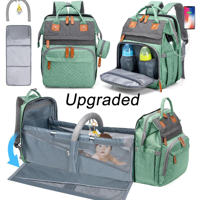 Mochila cambiador multifuncional Kabaqoo Cute con cambiador integrado, gran capacidad, ligera, plegable, portátil para recién nacidos, viajes y uso diario.