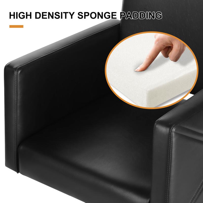 Silla de peluquería para estilistas con bomba hidráulica de alta resistencia, giro de 360 ​​grados, capacidad de carga máxima de 150 kg (330 lbs).