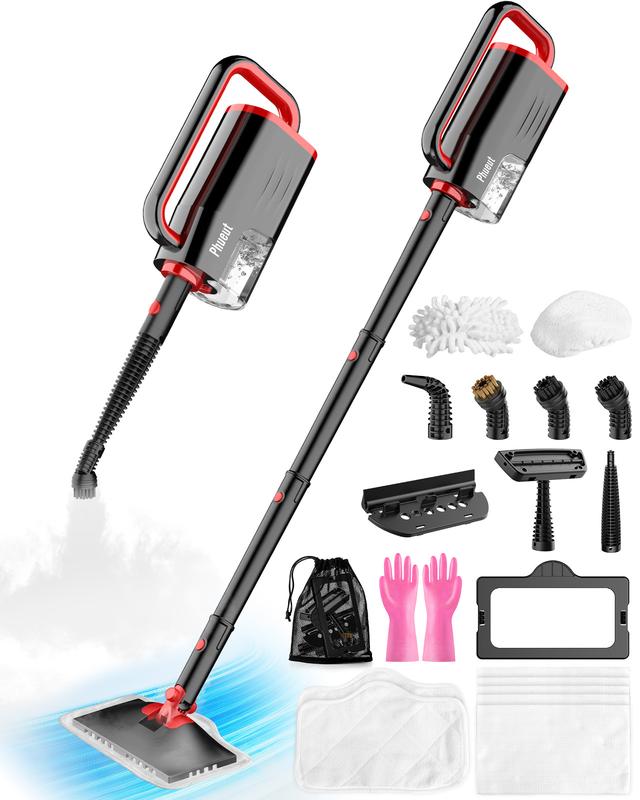 Limpiador a vapor ligero y desmontable para suelos, multisuperficies, 2 modos, 3 niveles de temperatura, máquina resistente para suelos de madera y juntas de baldosas, summerwins