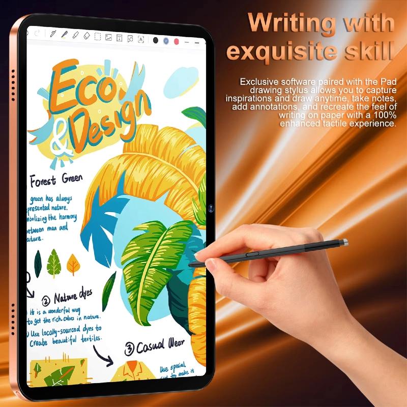 【Ofertas para ti】Tablet W&O de 11 pulgadas con Android 15, 12 GB de RAM, 256 GB de ROM, batería de 10000 mAh, paquete 7 en 1 con teclado Bluetooth, ratón, funda, lápiz óptico, cámara dual, tableta portátil tipo C, regalo ideal para la vuelta al cole.