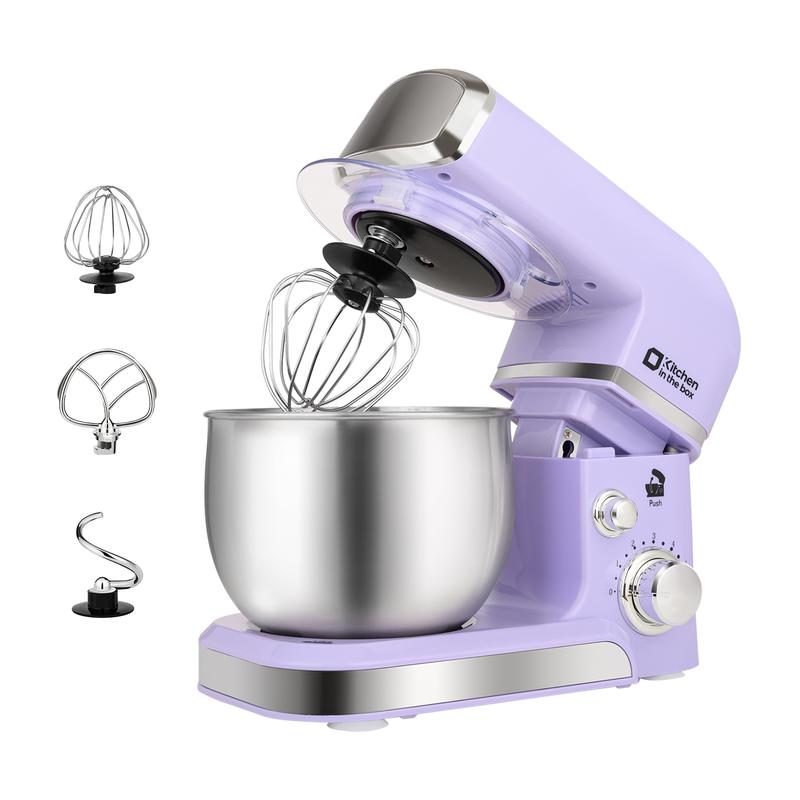 Batidora de pie Kitchen in the Box, batidora eléctrica pequeña de 3.2 cuartos, 6 velocidades, portátil y ligera para uso diario, duradera. ¡Consíguela ahora!