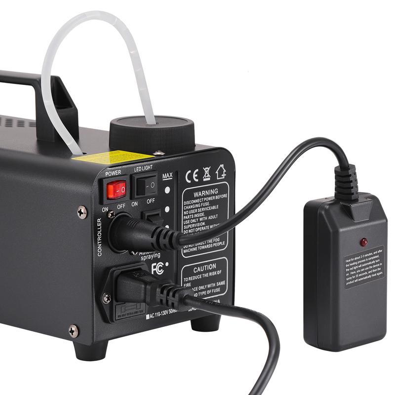 Máquina de humo portátil Dazone de 500 W con control remoto inalámbrico para Halloween, Navidad, bodas, fiestas, actuaciones de DJ y espectáculos en escenarios.