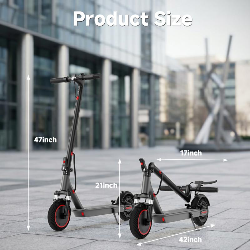 Patinete eléctrico para adultos, motor de 350-500 W, velocidad máxima de 30-35 km/h, autonomía de 34-45 km, neumáticos de 21,5-25,5 cm, patinete eléctrico plegable para adultos equipado con control por aplicación y sistema de doble frenado, plegable y por