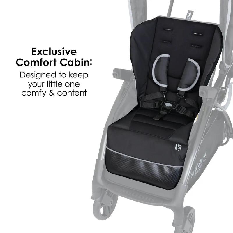 Cochecito Baby Trend® Sit N Stand® Premium 5 en 1 Shopper Plus con capota Comfort Cabin y cesta de almacenamiento MagneTec™.