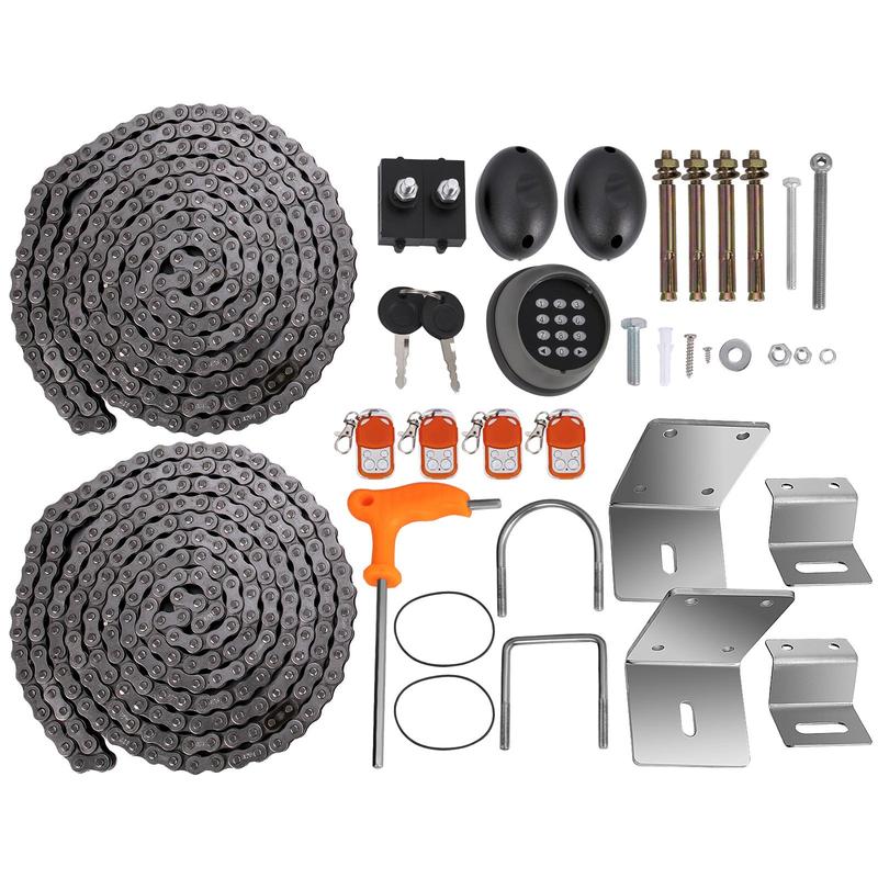 Abridor automático de portón corredizo VEVOR de 1 HP/750 W con capacidad de 3300 lbs, 4 controles remotos, control mediante aplicación inteligente, encendido y apagado automático, cadenas de nailon impermeables - Accesorio para mejoras del hogar inteligen