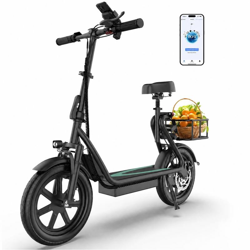Patinete eléctrico, motor de 500 W, velocidad máxima de 35 km/h, batería de larga duración, autonomía de 35-45 km por carga, pantalla LCD, sistema de doble frenado. Patinete urbano para adultos.