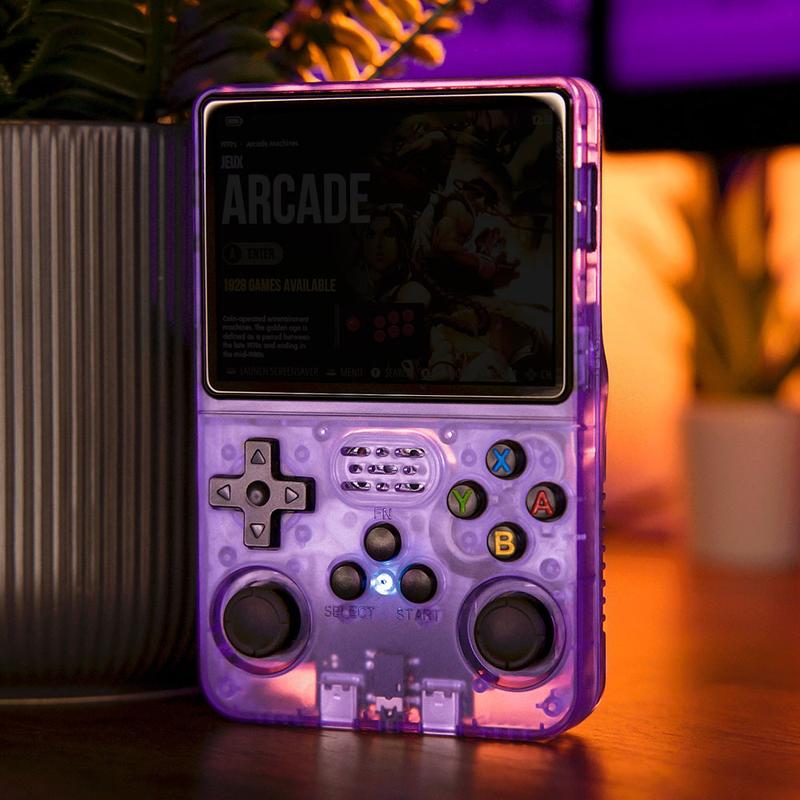Consola de juegos portátil retro inalámbrica compacta WUDS R36S: pantalla IPS de 3,5 pulgadas, tarjeta TF de almacenamiento ampliable de 32+64 GB con emulador preinstalado, dispositivo arcade Linux, reproductor de vídeo USB, regalo interactivo para hombre