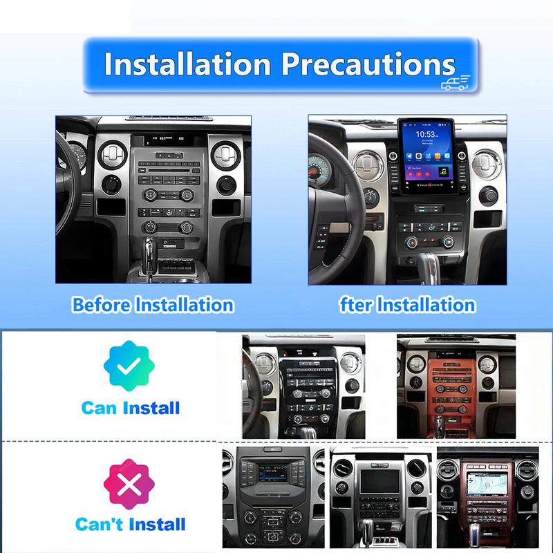 RIMOODY Sistema de audio para automóvil Android 15 con pantalla para Ford F150 2009-2012 - 2+64G, tamaño de 9.7", CarPlay inalámbrico, Android Auto, navegación GPS, Bluetooth, SWC, cámara de reversa, regalo para el Día del Padre, pantalla para automóvil,
