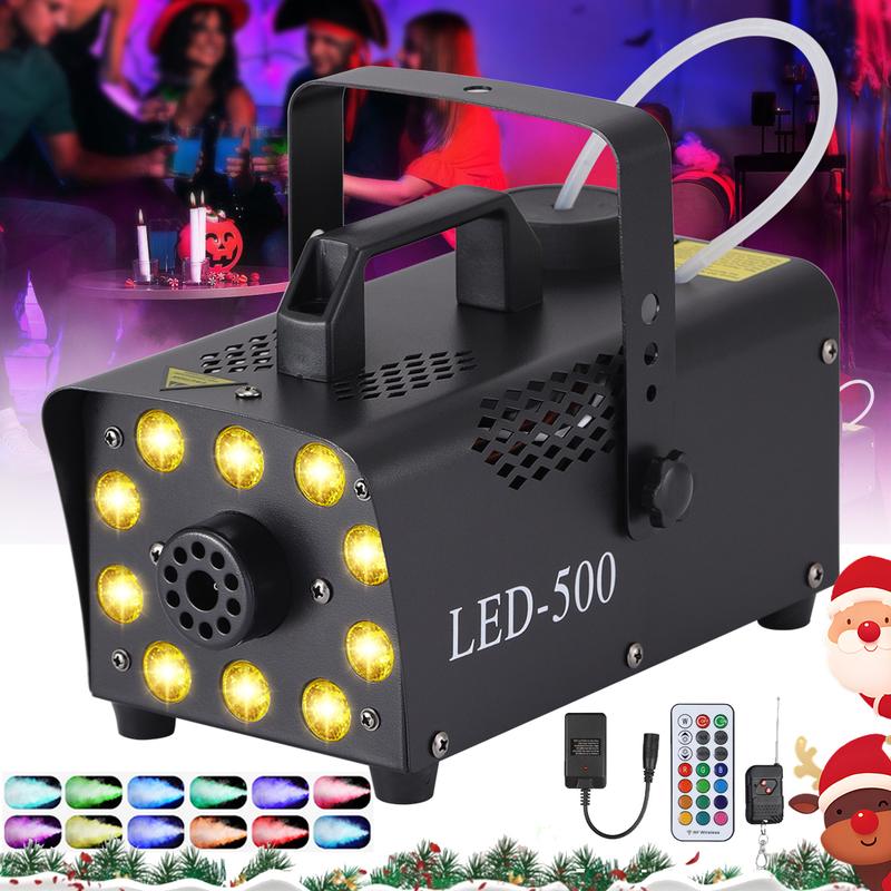 Máquina de humo portátil Dazone de 500 W con control remoto inalámbrico para Halloween, Navidad, bodas, fiestas, actuaciones de DJ y espectáculos en escenarios.