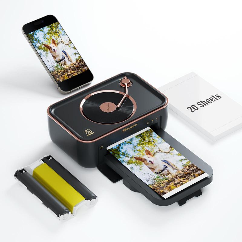 Impresora fotográfica 4x6, impresión inalámbrica WiFi portátil, incluye 20 hojas y 1 cinta, compatible con iPhone y Android, GiftedInLove, el mejor regalo para el cumpleaños de mamá #OfertaDeVerano