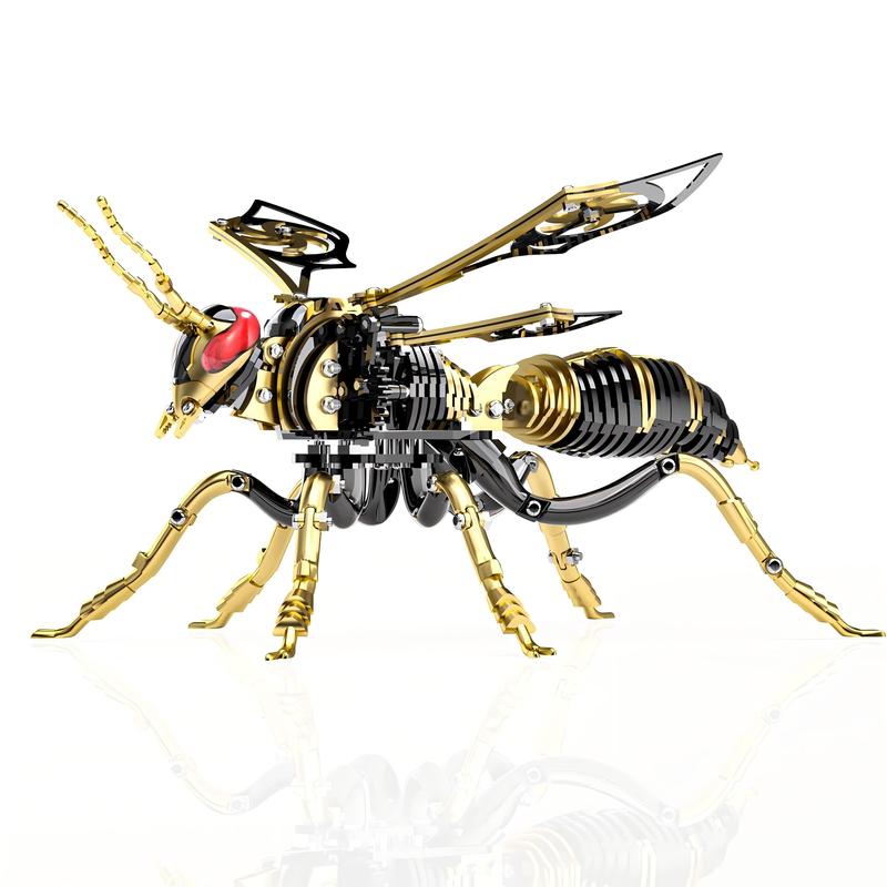Kit de montaje de modelo metálico 3D de abejorro | Rompecabezas mecha de ciencia ficción #ModeloMetálico3D #KitDeMontaje #CriaturaFantástica #ModeloMecha #RompecabezasMetálico #Steampunk #ColeccionableDIY #DecoraciónDeEscritorio #RegalosParaHombres #Alivi