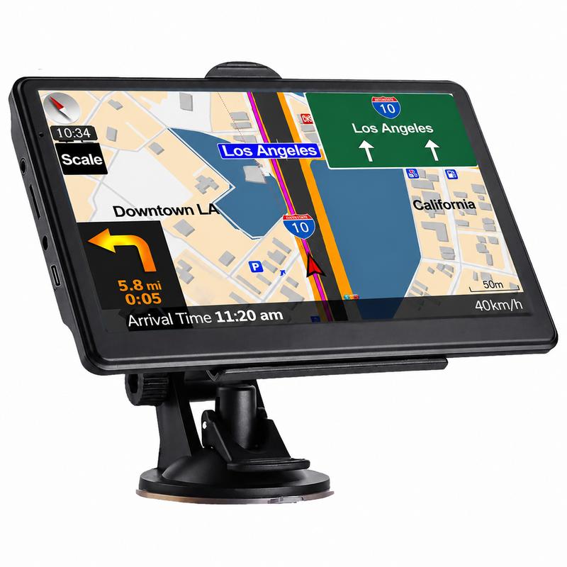 Navegador GPS para camiones con pantalla de alta definición de 7 a 9 pulgadas, sistema de navegación de 12 V para conductores comerciales, accesorios para semirremolques con 2026 actualizaciones de mapas gratuitas de por vida, navegación por voz, alertas 