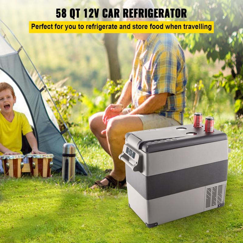 Refrigerador portátil de 12 voltios con enfriamiento rápido y control por aplicación (-4℉~68℉). Nevera para coche con alimentación de 12/24 V CC y 110-240 V CA para viajes, camping y uso doméstico.