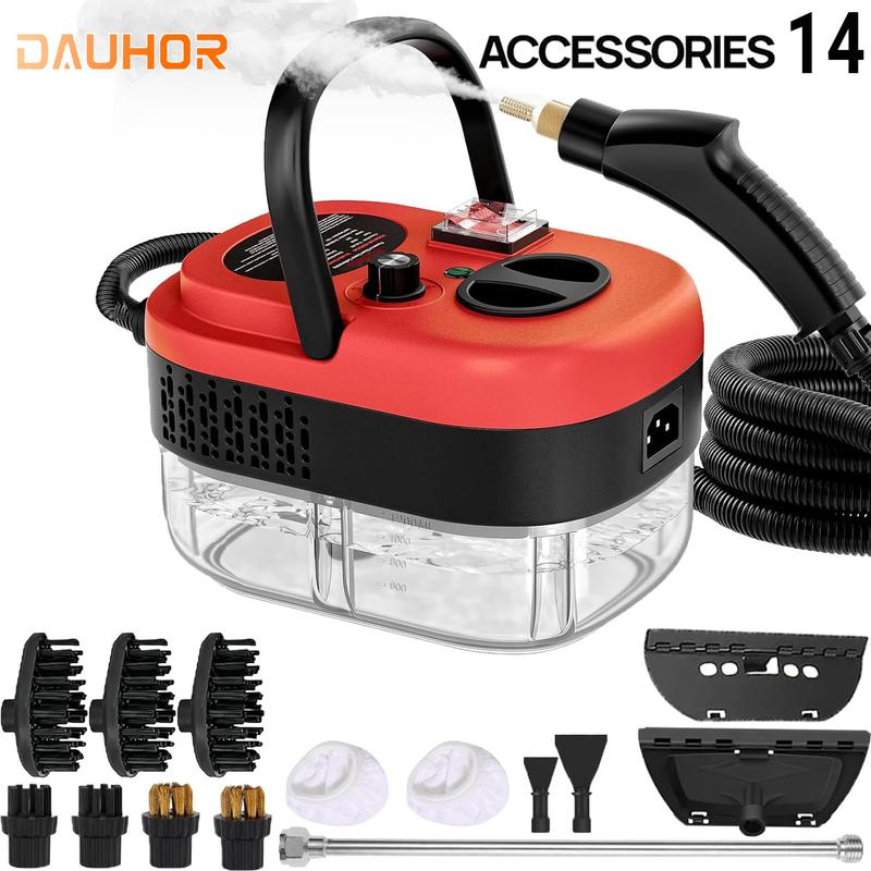 Limpiador a vapor portátil de mano para coche y cocina, 1 juego de limpiador a vapor de alta temperatura y presión para coche, herramientas de limpieza a vapor para coches, máquina de limpieza de coches, accesorios de limpieza de coches, accesorios de lav