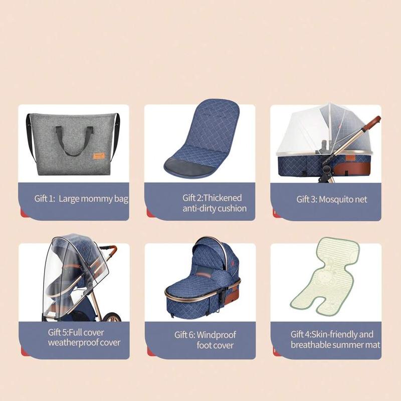 [Selecciones semanales] Cochecito de bebé Aobtkel, ofertas para ti, cochecito portátil y plegable 4 en 1 para niños pequeños con sol, cochecito de viaje ligero y de alta calidad para bebés, diversión al aire libre, juego combinado de cochecito y accesorio