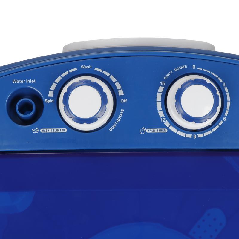 Mini lavadora y secadora multifunción portátil 2 en 1, con capacidad para 4 kg (9 libras), escurridor de un solo cubo, lavadora semiautomática, electrodoméstico que ahorra agua.