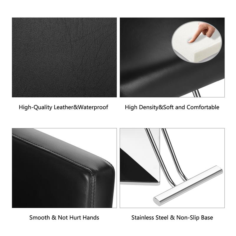Silla de peluquería para estilistas con bomba hidráulica de alta resistencia, giro de 360 ​​grados, capacidad de carga máxima de 150 kg (330 lbs).