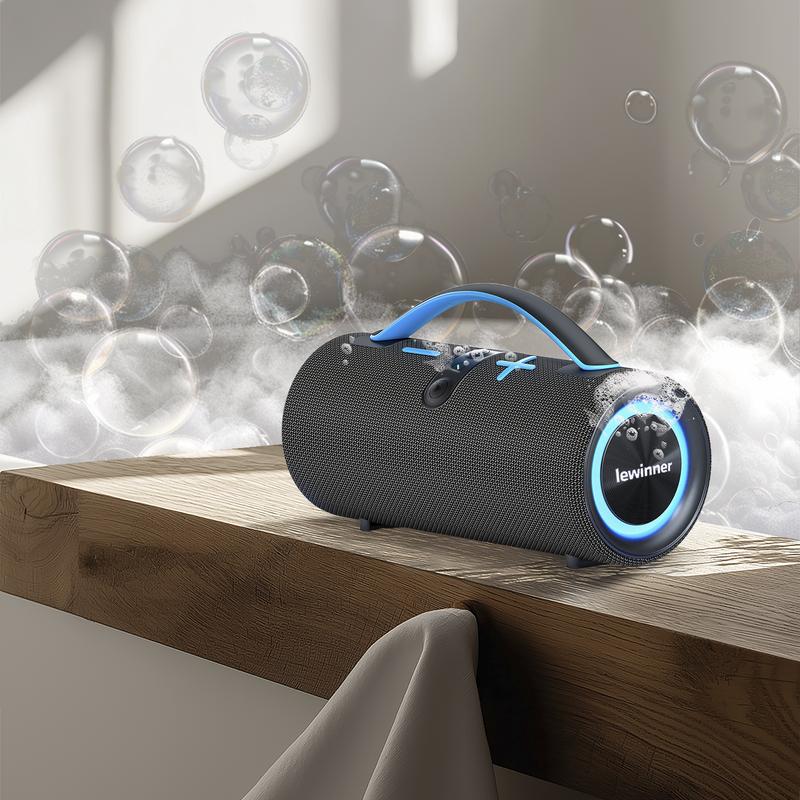 Oferta relámpago Altavoz inalámbrico Bluetooth portátil Lewinner, resistente al agua, 30W*2 altavoces duales, IPX7, portátil, con graves potentes, audio estéreo, luces RGB, emparejamiento TWS, ideal para fiestas en casa y al aire libre, playa. Ideas de re
