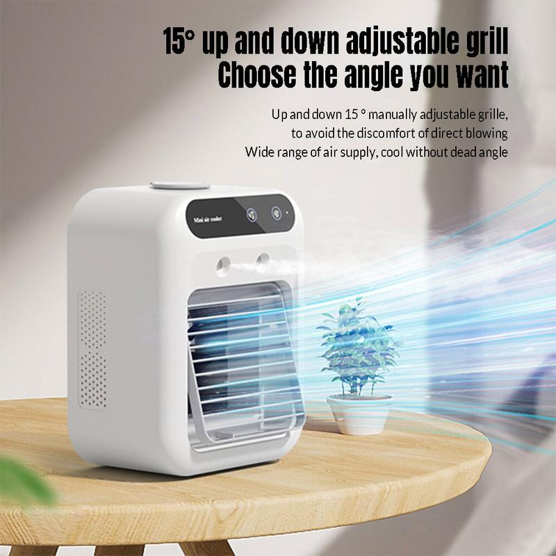 Aire acondicionado portátil 3 en 1, silencioso, con enfriador de aire, humidificador y ventiladores.