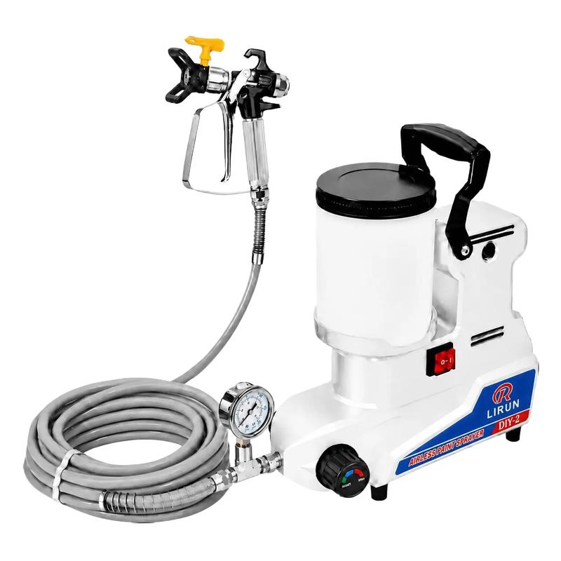 Pulverizador de pintura sin aire portátil, 800 W, 110 V, de alto caudal con salida de 2,5 L/min, 3 ajustes de velocidad y depósito de 2,5 L para paredes, vallas, muebles y pintura látex. Pulverizador de pintura sin aire compacto de alta velocidad, ideal p