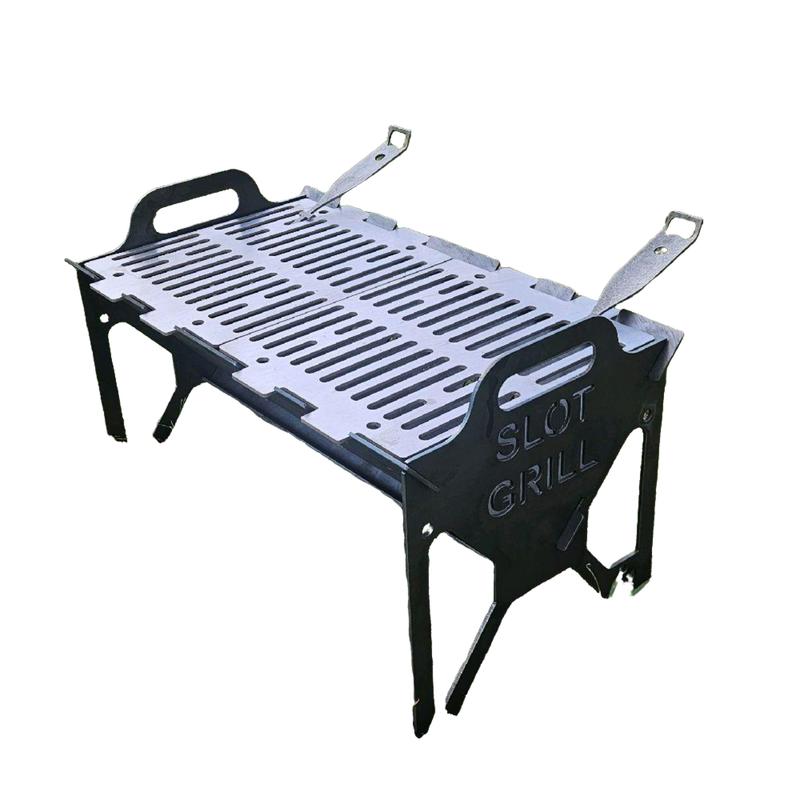 Parrilla ranurada de tamaño completo - Acero al carbono Suministros para acampar al aire libre Manta de picnic para exteriores