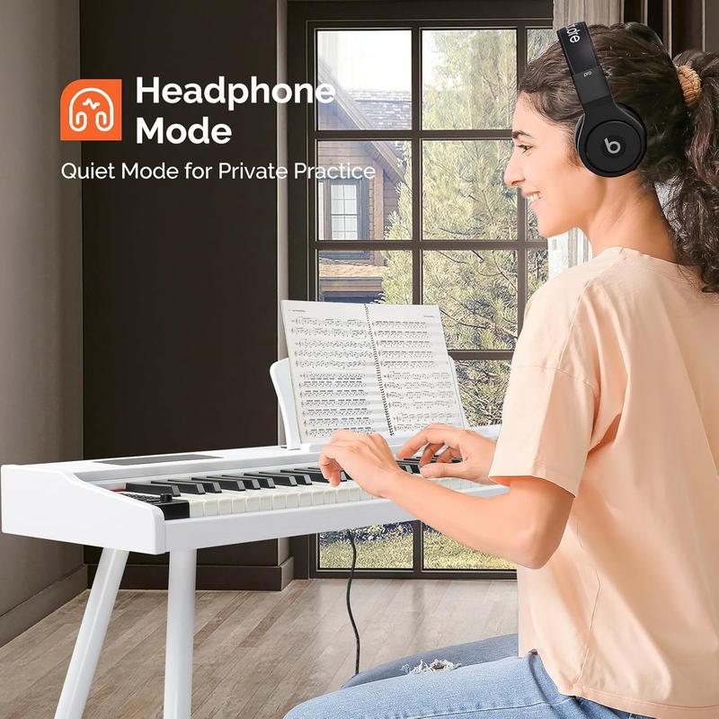 Kit de teclado de piano digital portátil GLARRY de 88 teclas semipesadas, con soporte, pedales triples, fuente de alimentación, 2 altavoces, Bluetooth, conector para auriculares de 3,5 mm y 128 ritmos para principiantes.