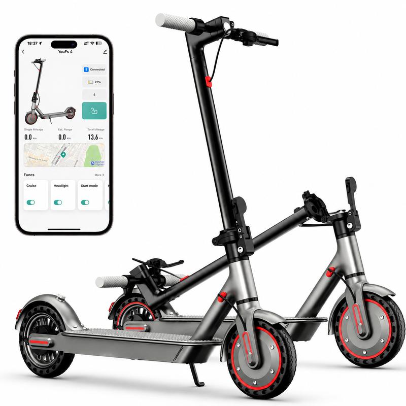 Patinete eléctrico 2025 con batería de litio de 7,8 Ah, motor sin escobillas de 350 W, largo alcance, neumáticos tipo panal, ligero y plegable.