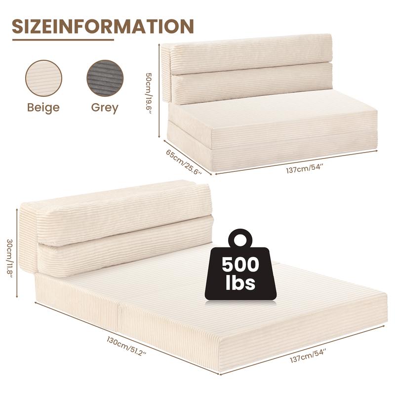 Sofá cama plegable Juikury, sillón cómodo, sofá de suelo, colchón plegable para apartamento, sala de estar, dormitorio, muebles para niños y adultos, cama para mascotas.