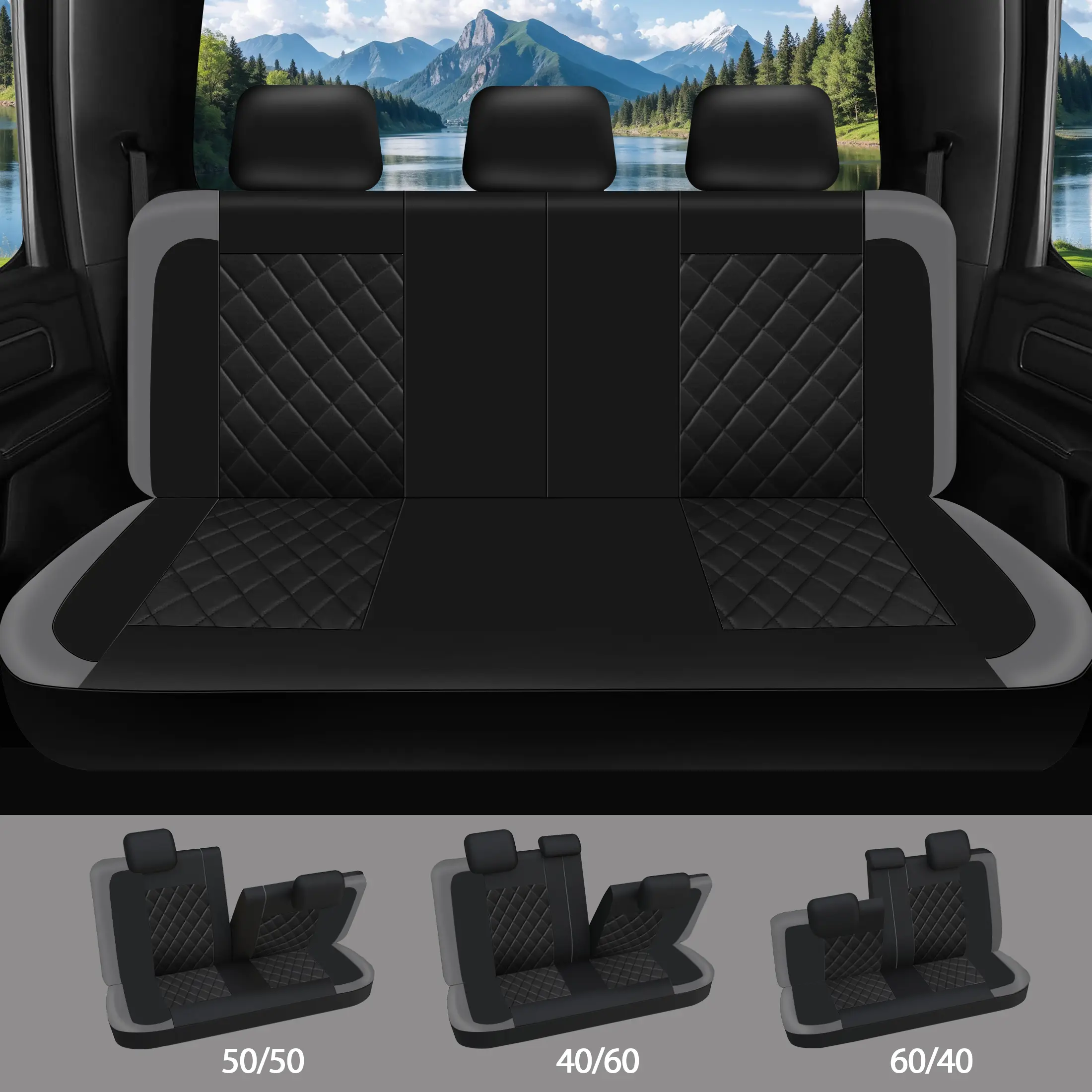 Fundas de piel sintética (PU) para asientos de coche: ajuste universal para 2 o 5 asientos.