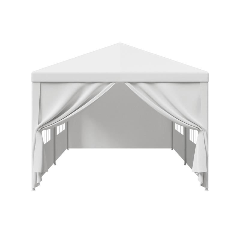 Toldo parasol de gran tamaño - SUPERDEAL Toldo exterior con estructura de acero, opción de varios tamaños, material de polietileno para bodas y eventos (blanco)