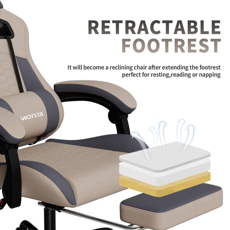 Silla gaming SUIKDA, silla gaming ergonómica de respaldo alto con soporte lumbar y reposabrazos ajustables, giratoria 360°, silla de carreras.