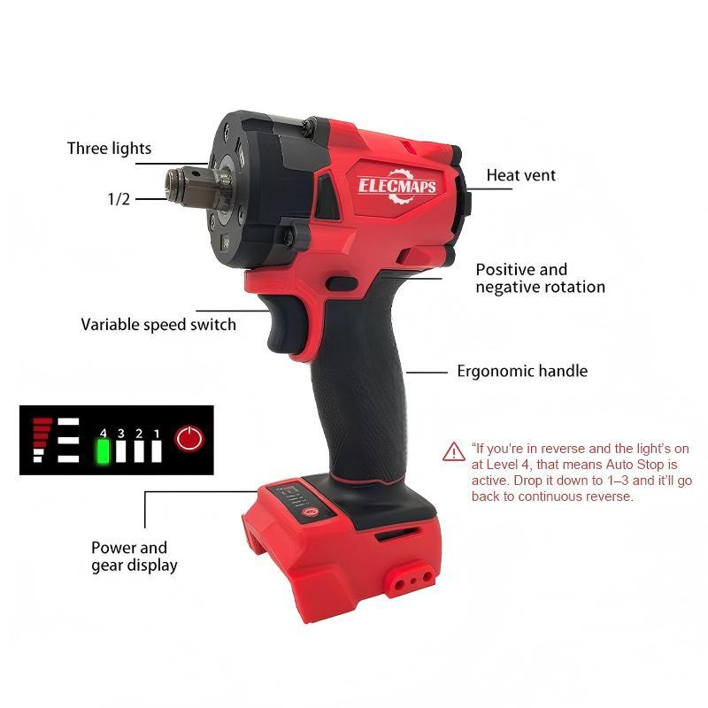 Llave de impacto inalámbrica 3 en 1 de 250 N, compatible con baterías M.18, ligera y compacta, ideal para uso doméstico.