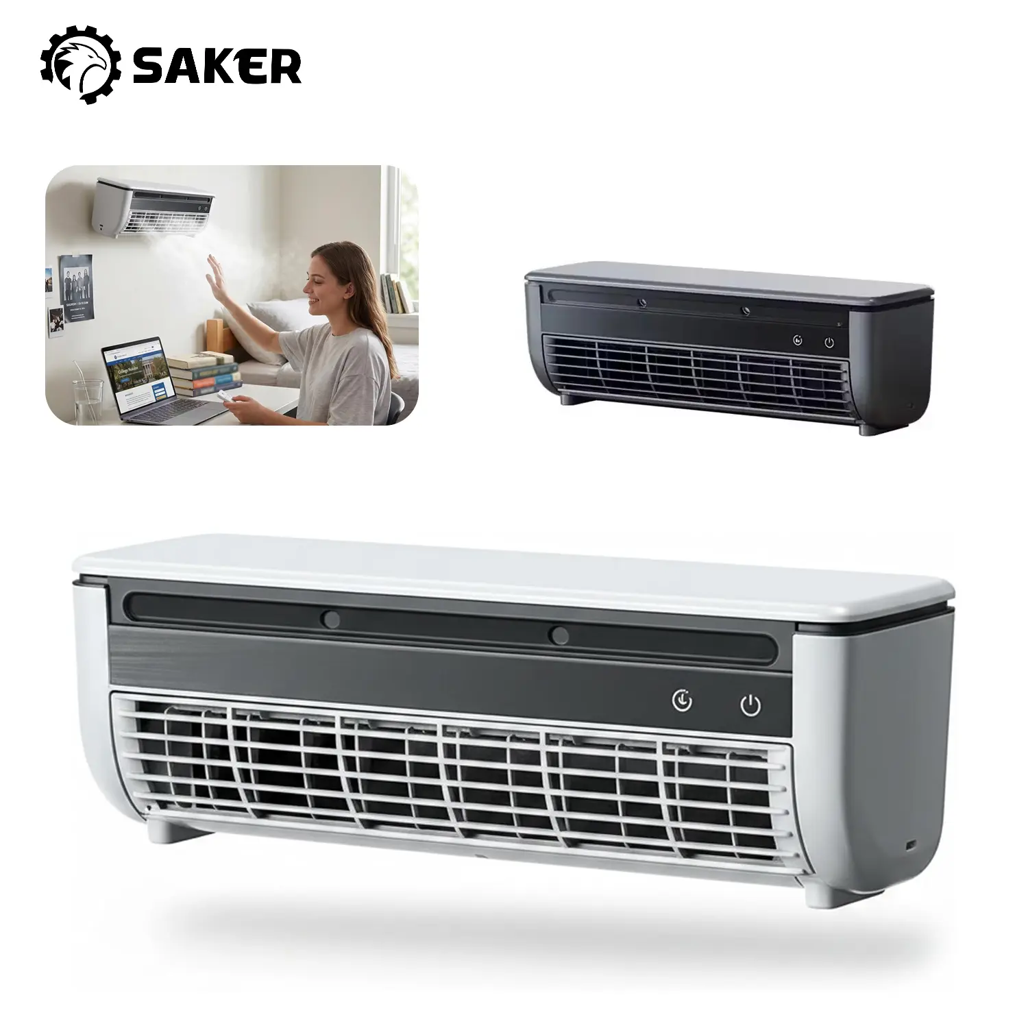 Mini ventilador de aire acondicionado de 6000 mAh y 3 velocidades